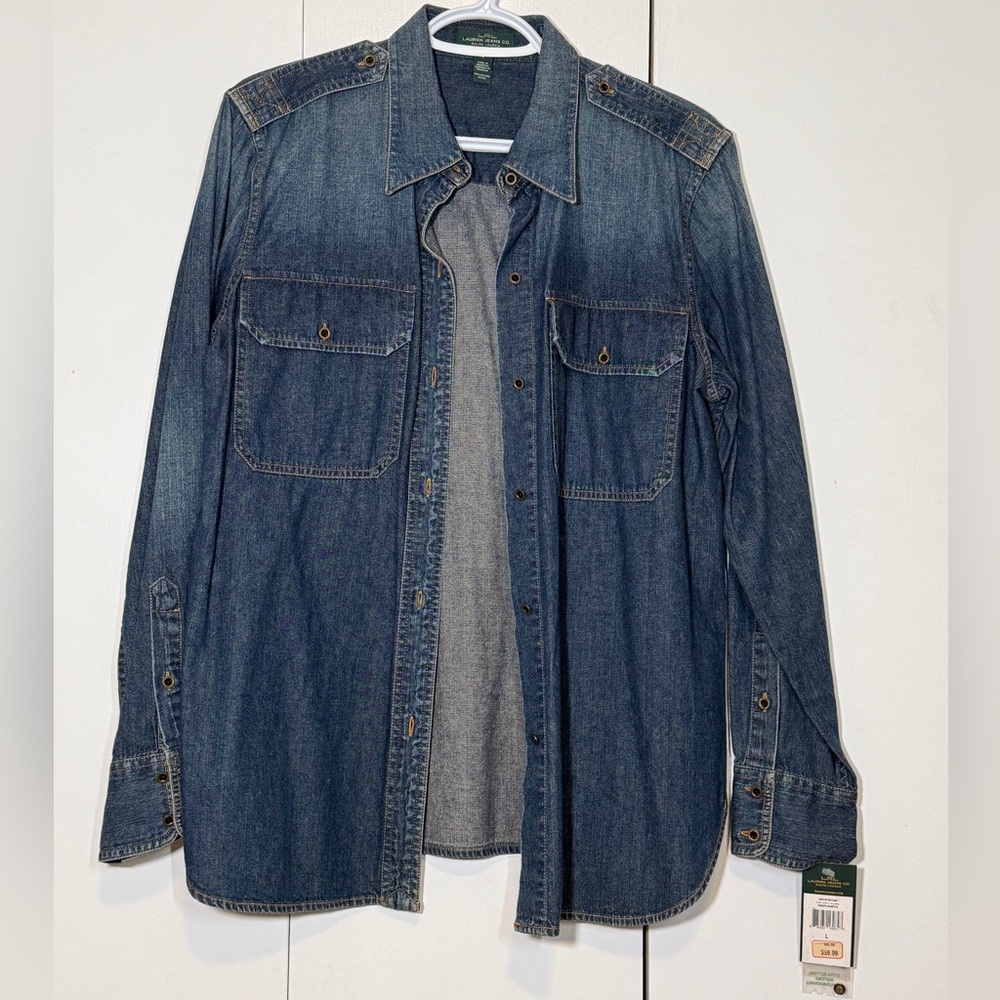 🟡2/$45 Ralph Lauren Blue Denim Shirt Jacket